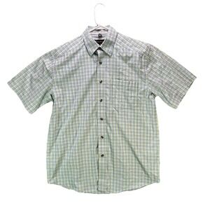 Ariat Pro Series Shirt Mens Medium White Blue Plaid Breathable Workwear